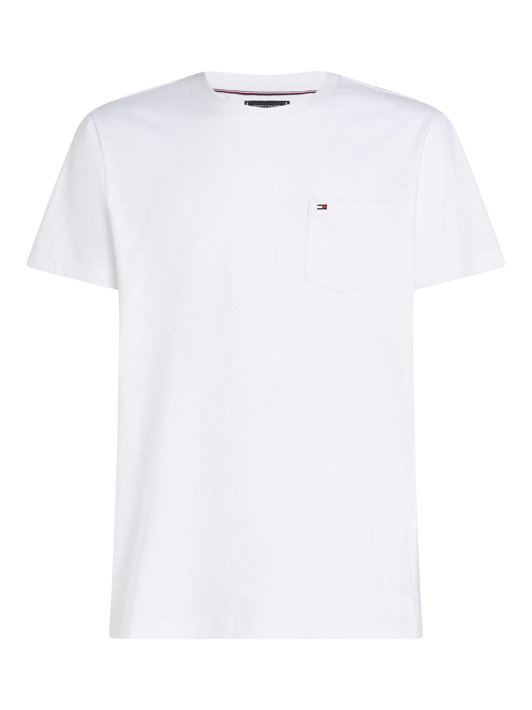 Product image 1 of 2, which shows Tommy Hilfiger Plus Pocket Cotton T-Shirt, White, XXXL