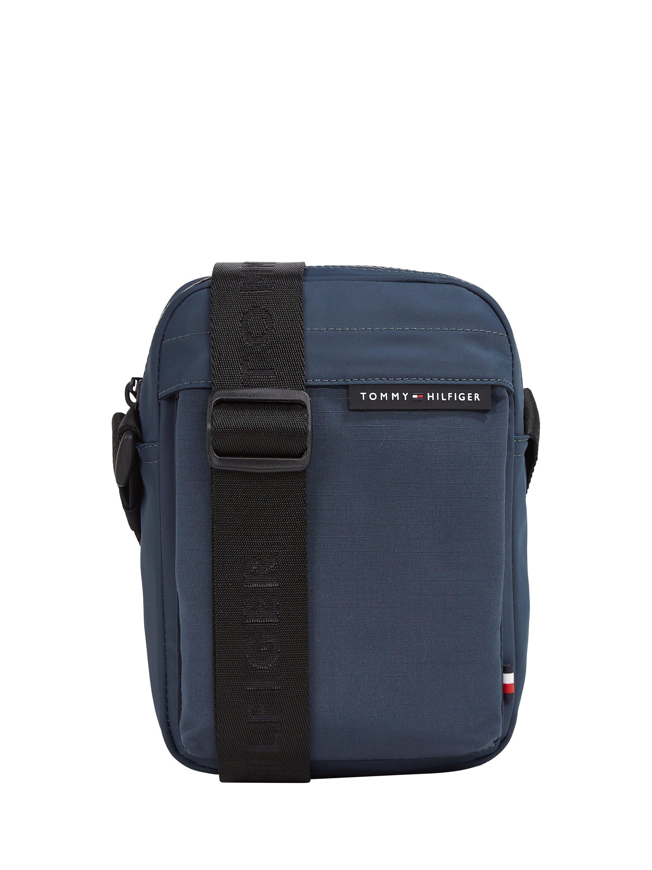 Product image 1 of 5, which shows Tommy Hilfiger Repreve Mini Reporter Bag, Military Denim