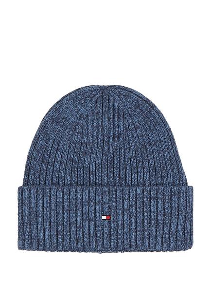 Tommy Hilfiger Cotton & Cashmere Beanie, Military Denim