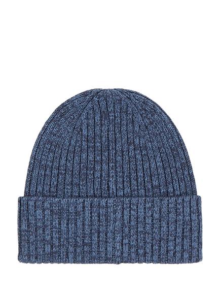 Tommy Hilfiger Cotton & Cashmere Beanie - view 2, Military Denim