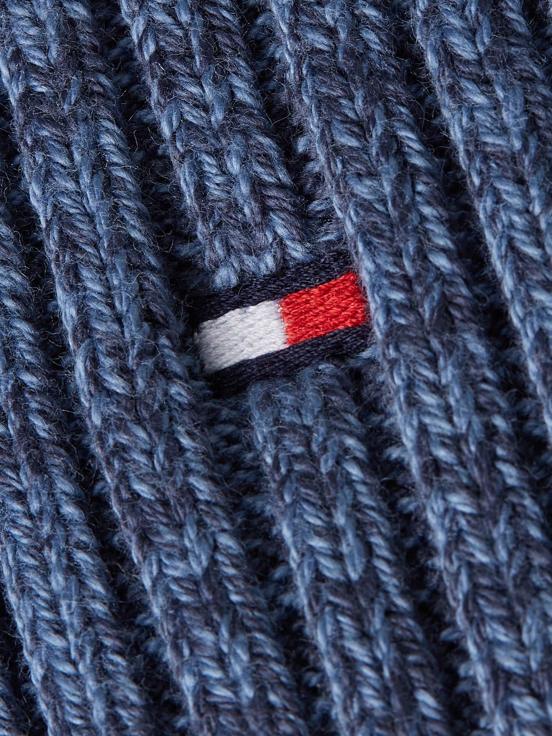 Product image 3 of 3, which shows Tommy Hilfiger Cotton & Cashmere Beanie, Military Denim, One Size