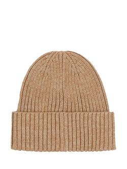 Tommy Hilfiger Cotton & Cashmere Beanie - view 2, Safari Canvas