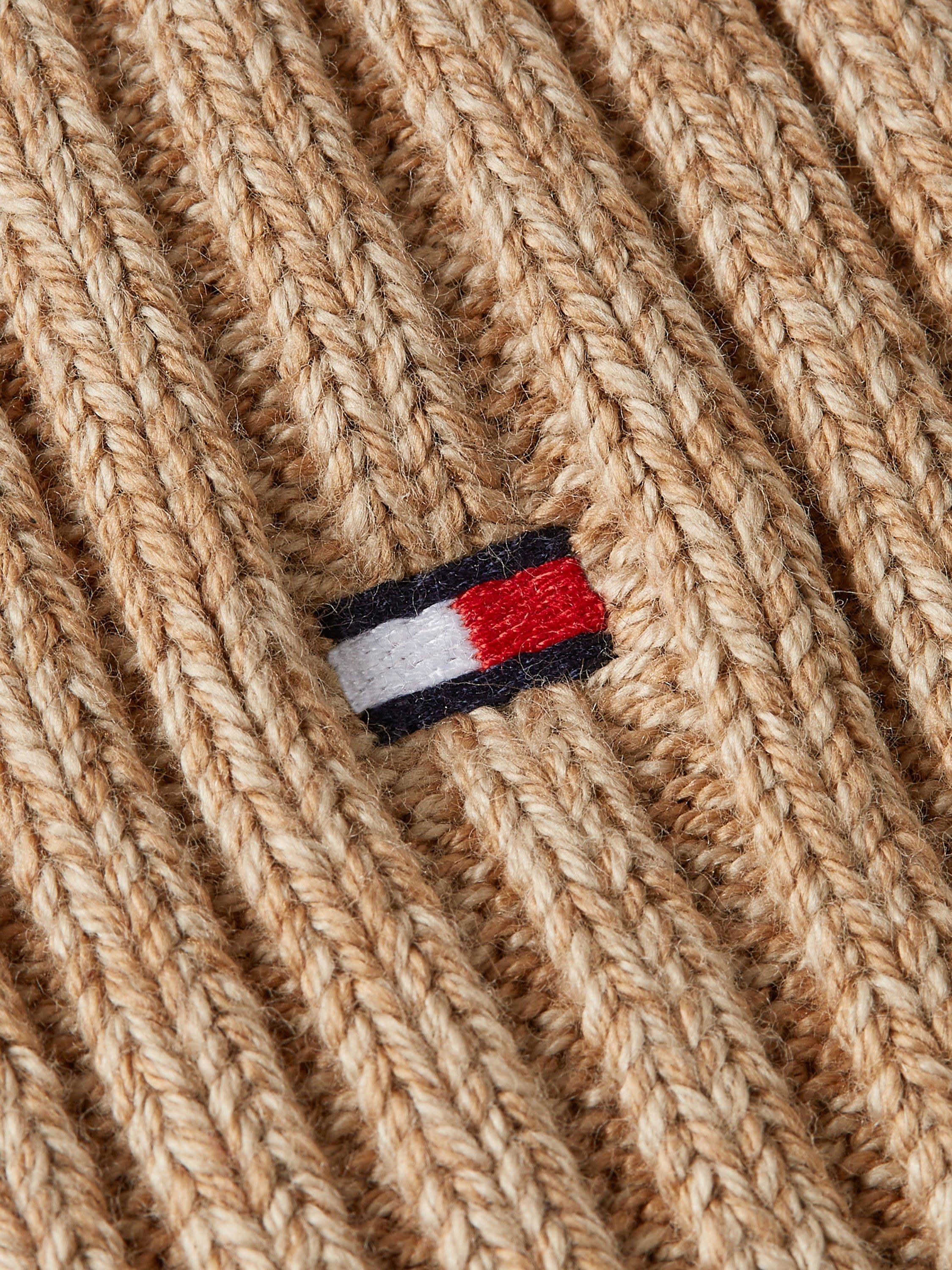 Product image 3 of 3, which shows Tommy Hilfiger Cotton & Cashmere Beanie, Safari Canvas, One Size