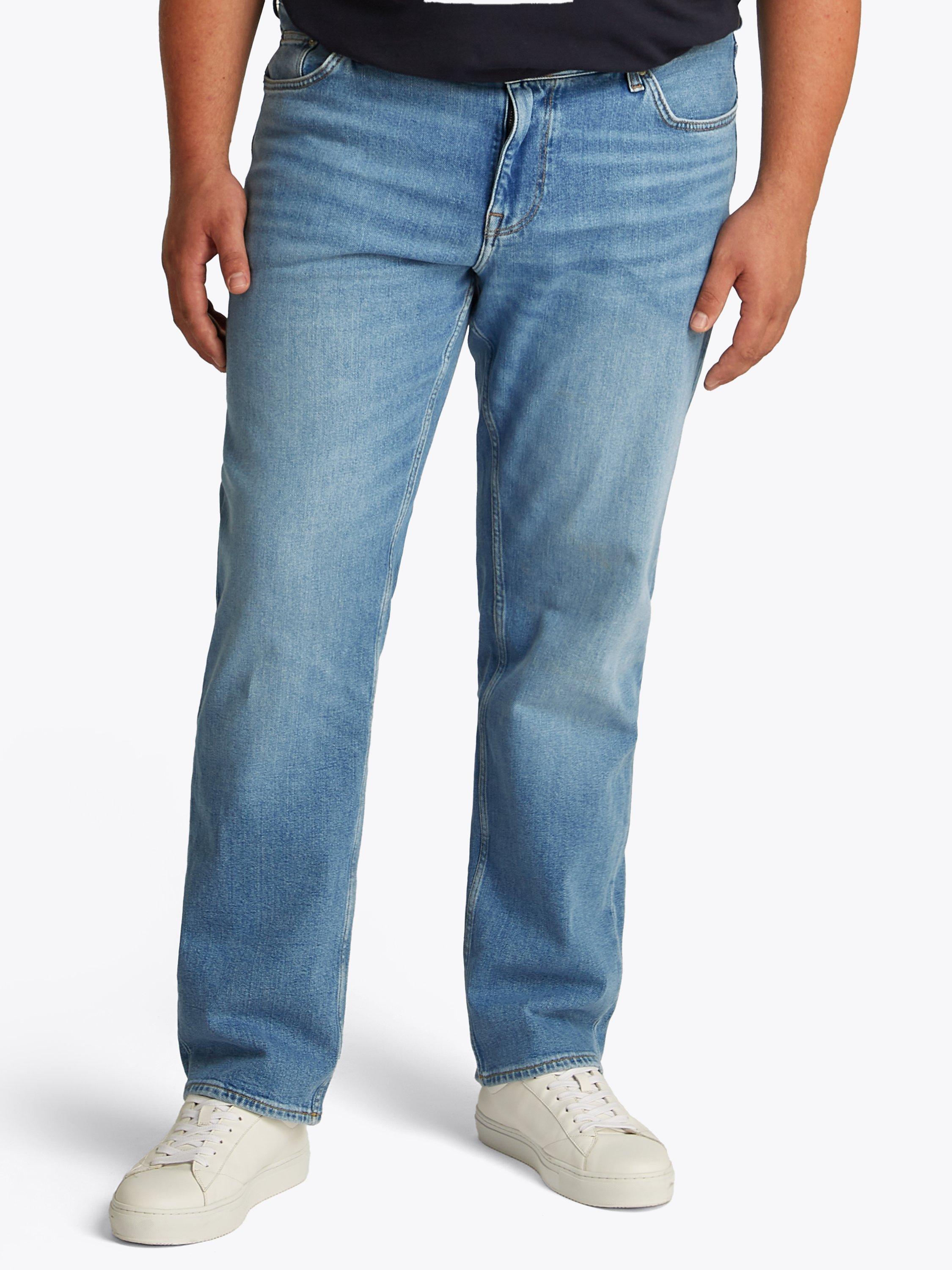 Product image 1 of 6, which shows Tommy Hilfiger Plus Madison Straight Fit Jeans, Mesa Blue, 40R