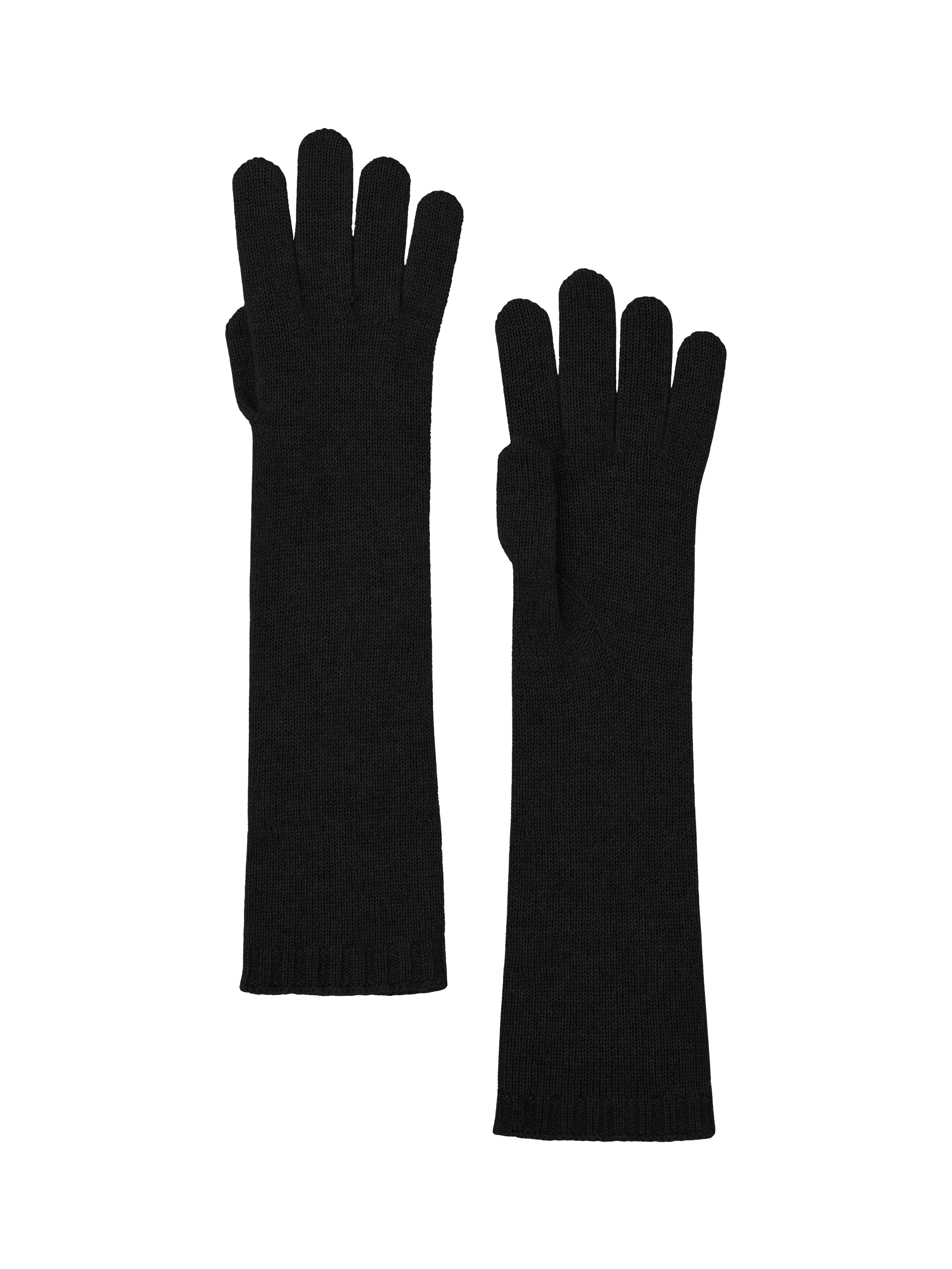 Chinti & Parker Cashmere Long Gloves, Black, One Size