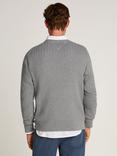 Tommy Hilfiger Herringbone Cotton Jumper, Medium Grey Heather