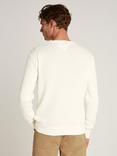 Tommy Hilfiger Herringbone Cotton Jumper, Ivory Petal