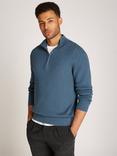 Tommy Hilfiger Zip Neck Sweater, Aegean Sea