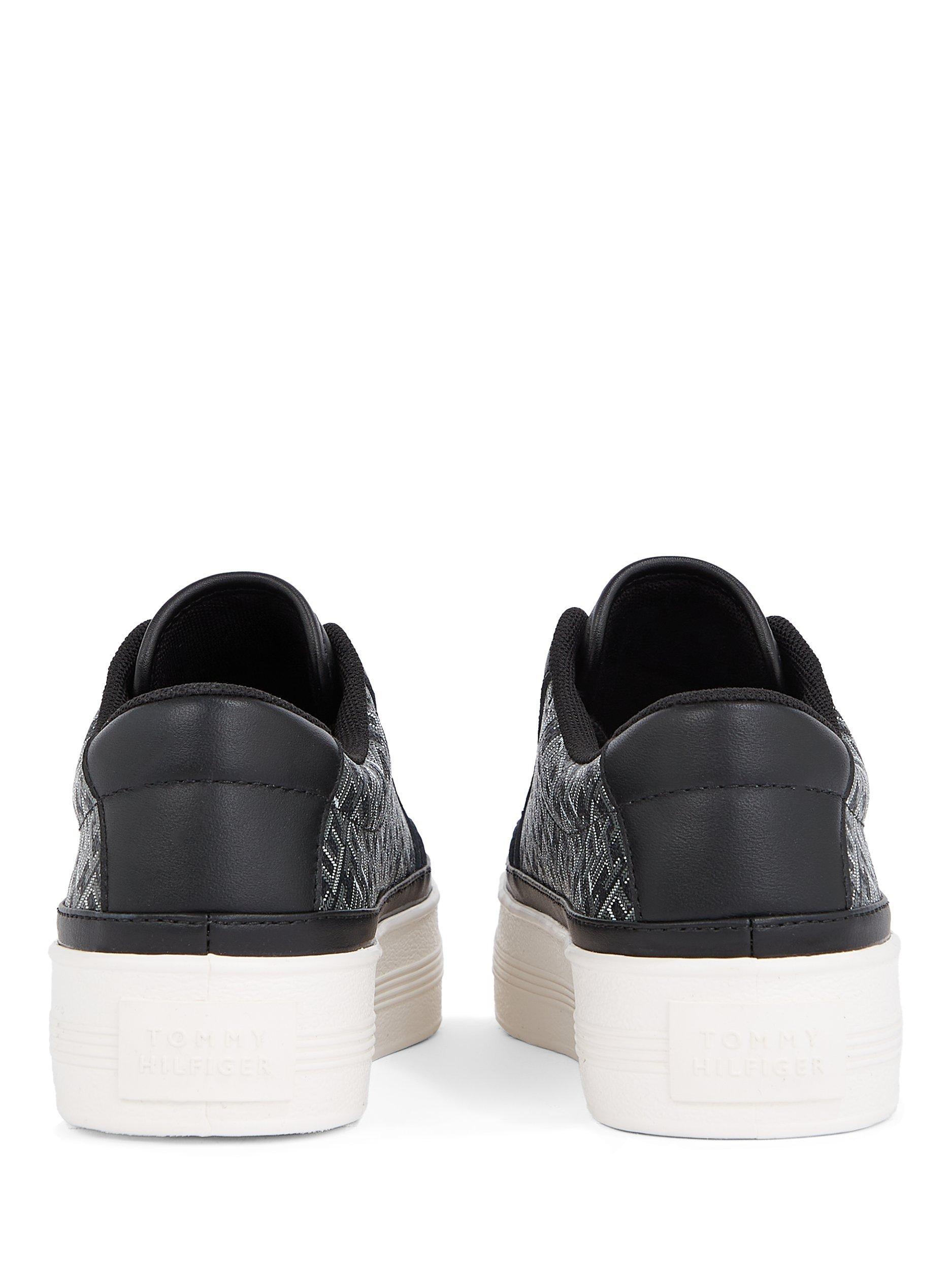 Product image 3 of 5, which shows Tommy Hilfiger Leather Lace Up Trainers, Black, EU39
