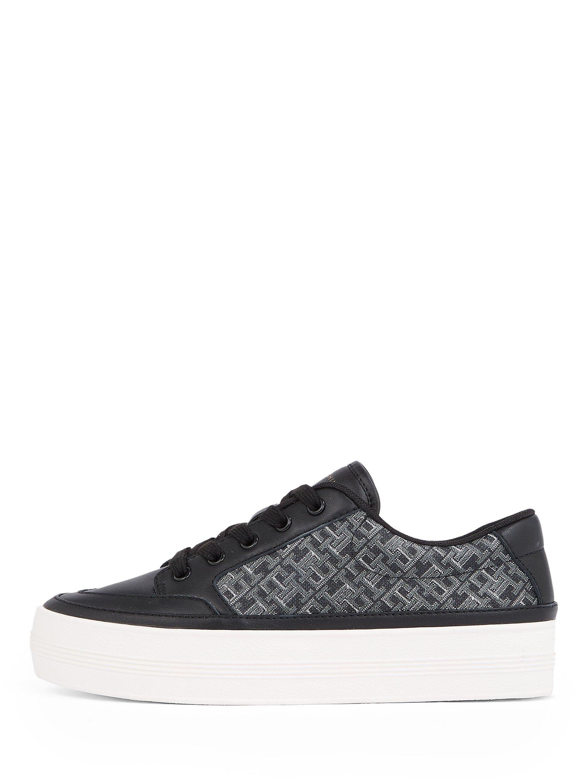 Product image 5 of 5, which shows Tommy Hilfiger Leather Lace Up Trainers, Black, EU39