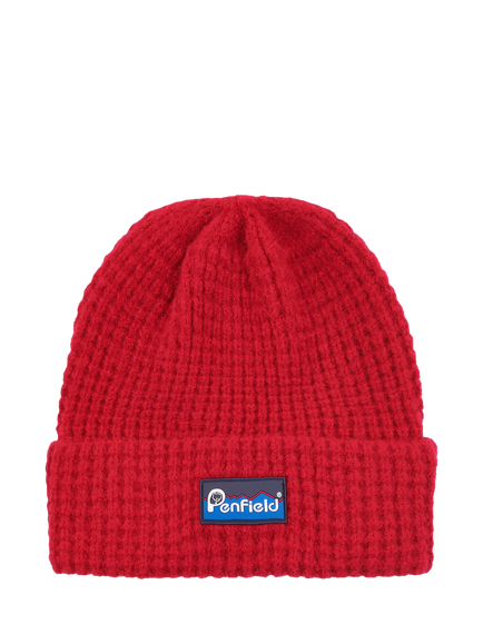 Penfield Waffle Knit Beanie, Equestrian Red