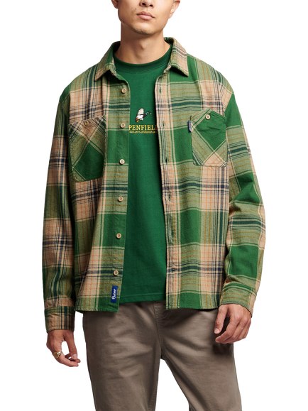 Penfield Brushed Check Overshirt, Eden, Eden