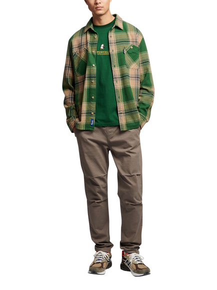 Penfield Brushed Check Overshirt, Eden - view 2, Eden