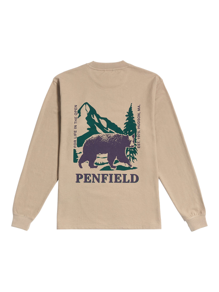 Penfield Cotton Blend Regular Fit Bear Graphic T-Shirt, Chinchilla - view 2, Chinchilla