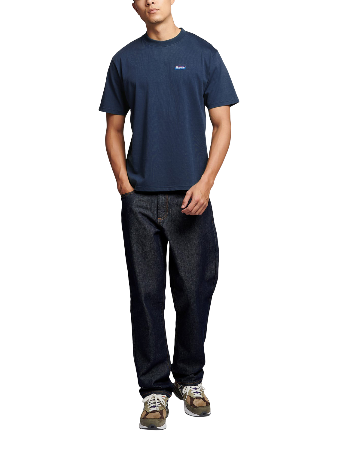 Product image 2 of 5, which shows Penfield Cotton Regular Fit Short Sleeve T-Shirt, Navy Blazer, S