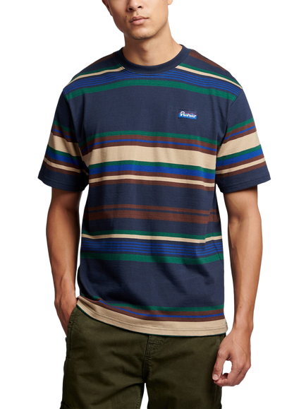 Penfield Cotton Regular Fit Short Sleeve Stripe T-Shirt, Navy/Multi, Navy/Multi