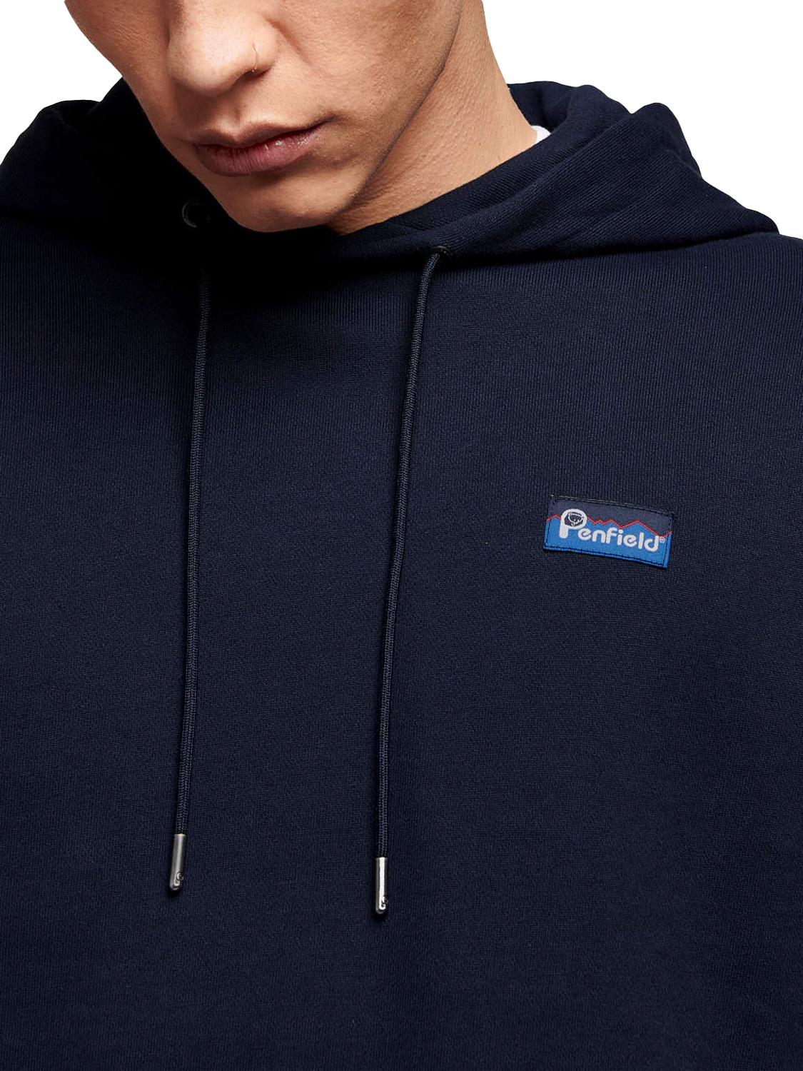 Product image 3 of 6, which shows Penfield Cotton Logo Hoodie, Navy Blazer, S