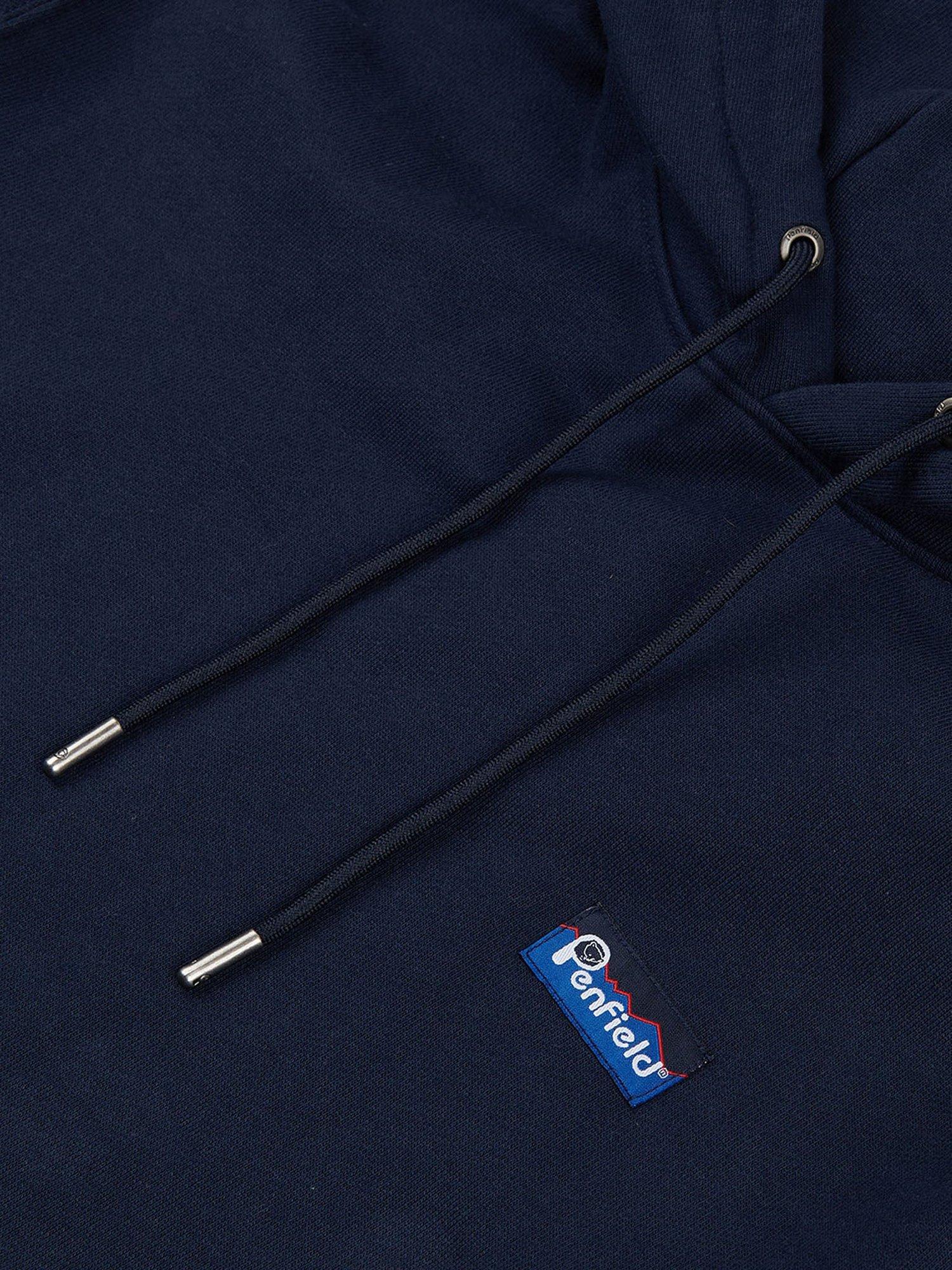 Product image 6 of 6, which shows Penfield Cotton Logo Hoodie, Navy Blazer, S