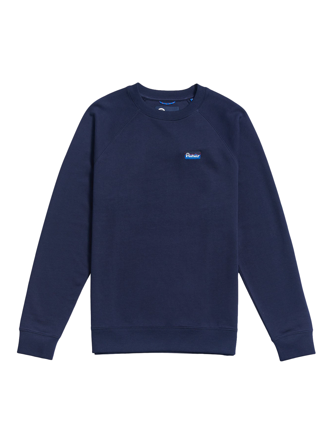 Product image 8 of 9, which shows Penfield Box Logo Sweatshirt, Navy Blazer, S