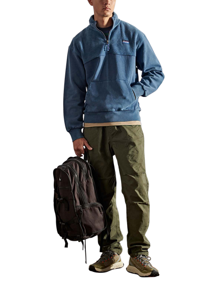 Penfield Washed Panelled Funnel Neck Sweatshirt, Navy Blazer - view 2, Navy Blazer