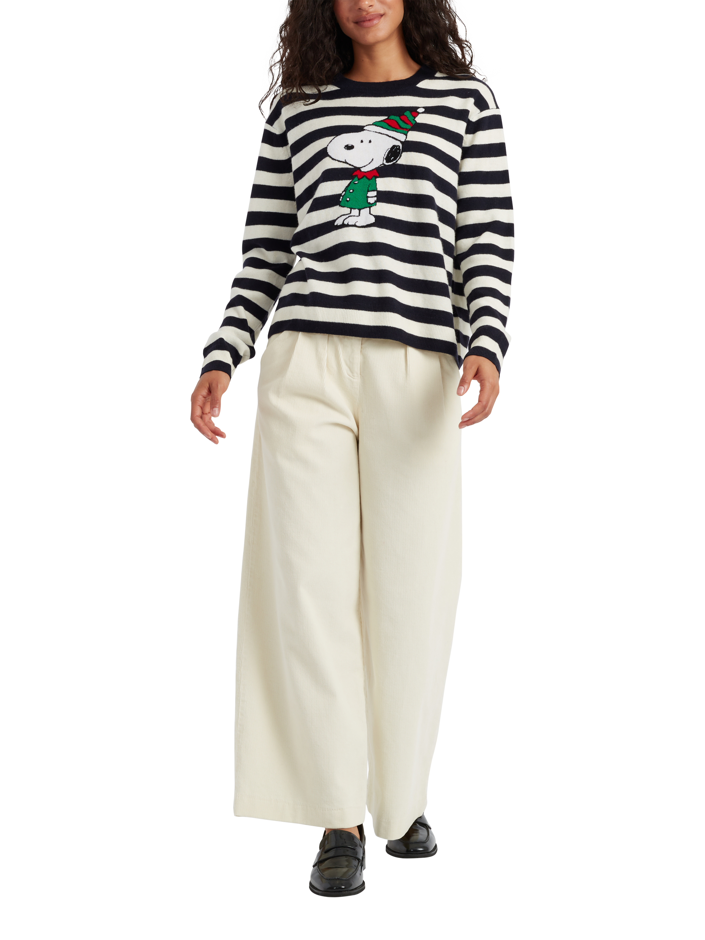Chinti & Parker Snoopy Elf Wool Cashmere Stripe Jumper
