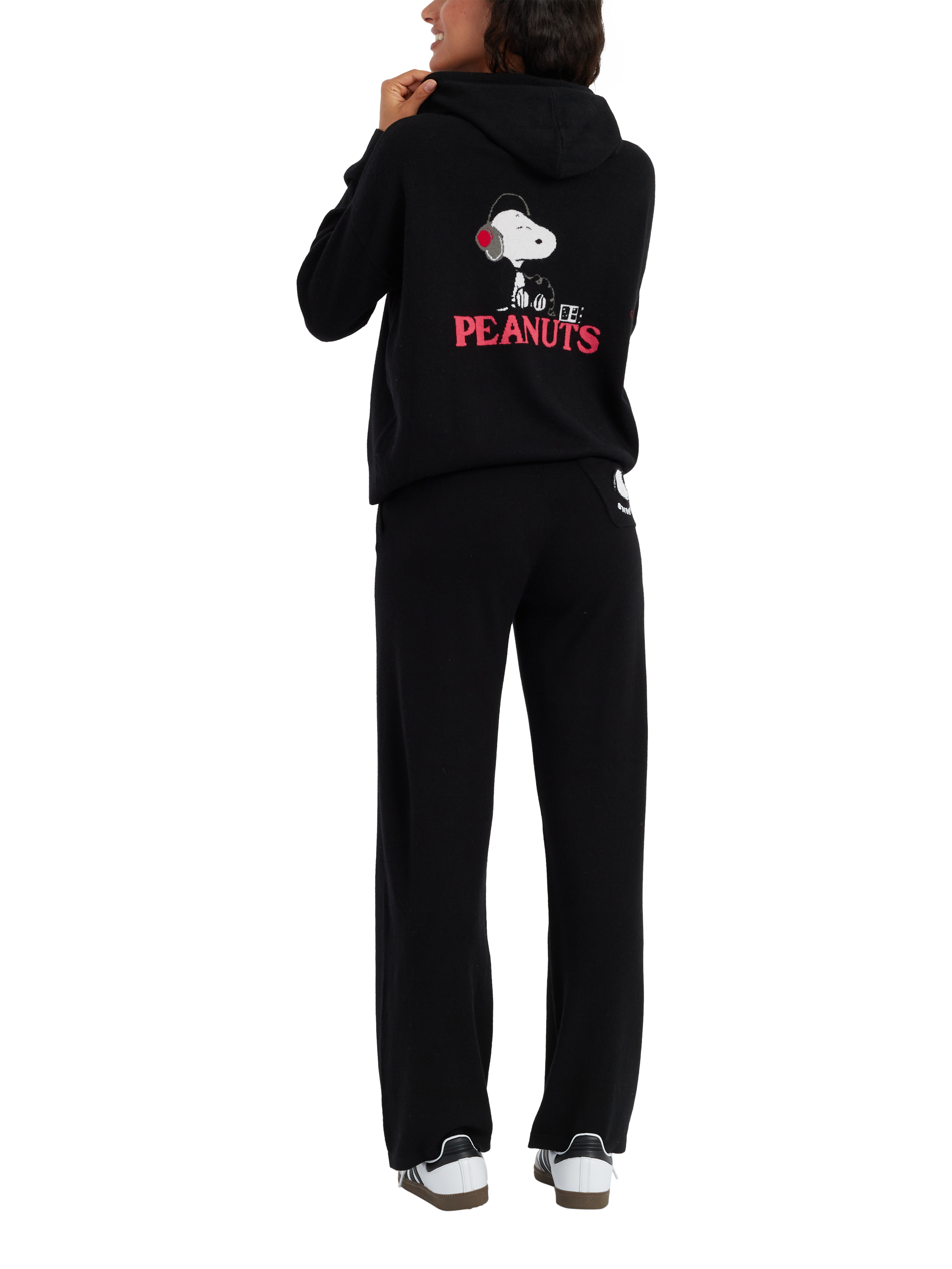 Chinti Parker Snoopy Music Wool Rich Hoodie Black