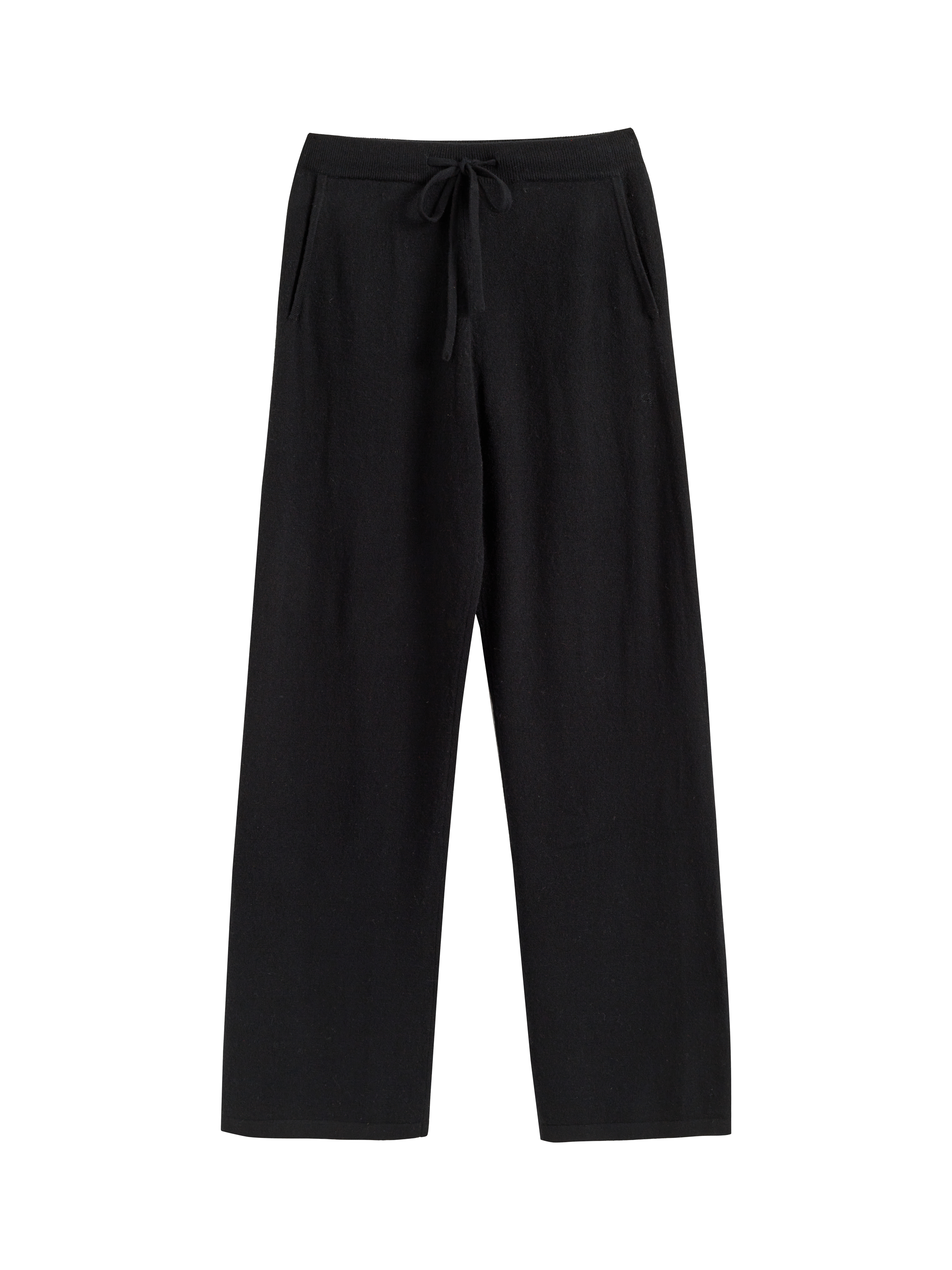 Product image 3 of 3, which shows Chinti & Parker Snoopy Badge Wool Rich Wide Leg Joggers, Black, XS