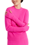Chinti & Parker Wool & Cashmere Fingerless Gloves, Hot Pink