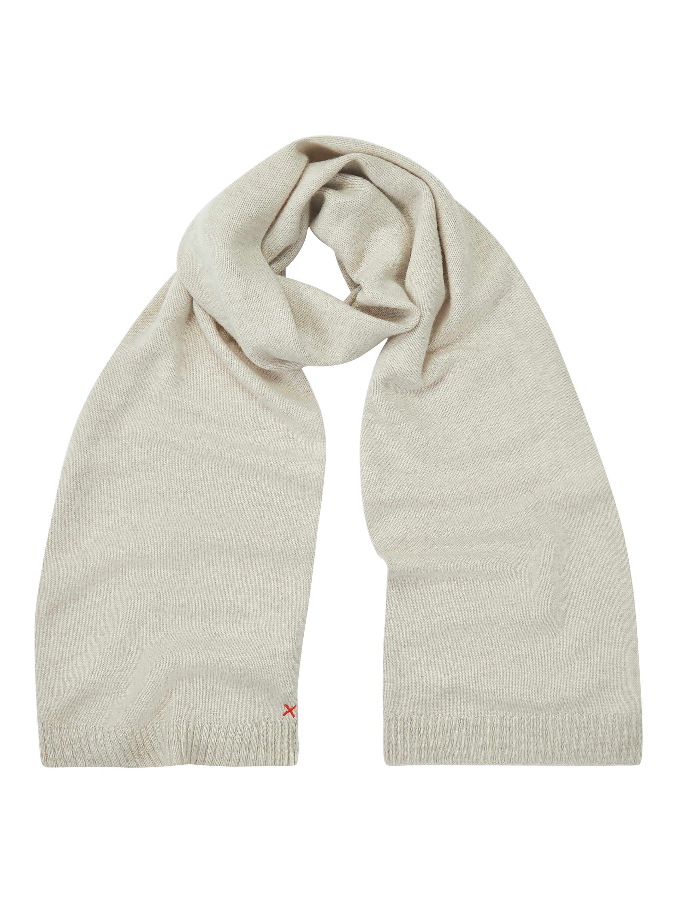 Product image 1 of 2, which shows Chinti & Parker Wool Cashmere Scarf, Light Oatmeal, One Size