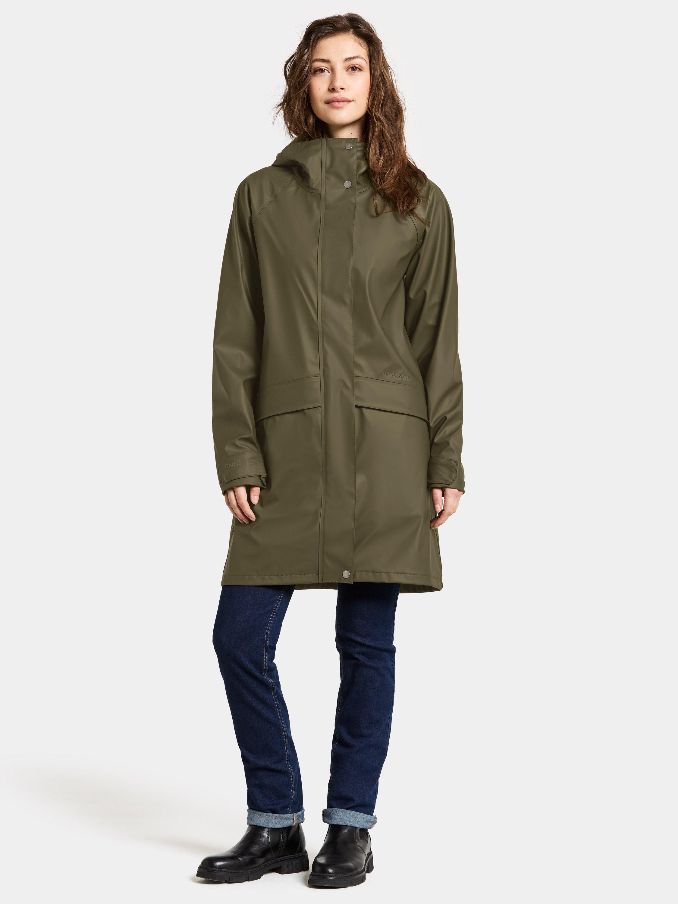 Product image 2 of 8, which shows Didriksons Elly Waterproof Galon Parka, Fog Green, 8