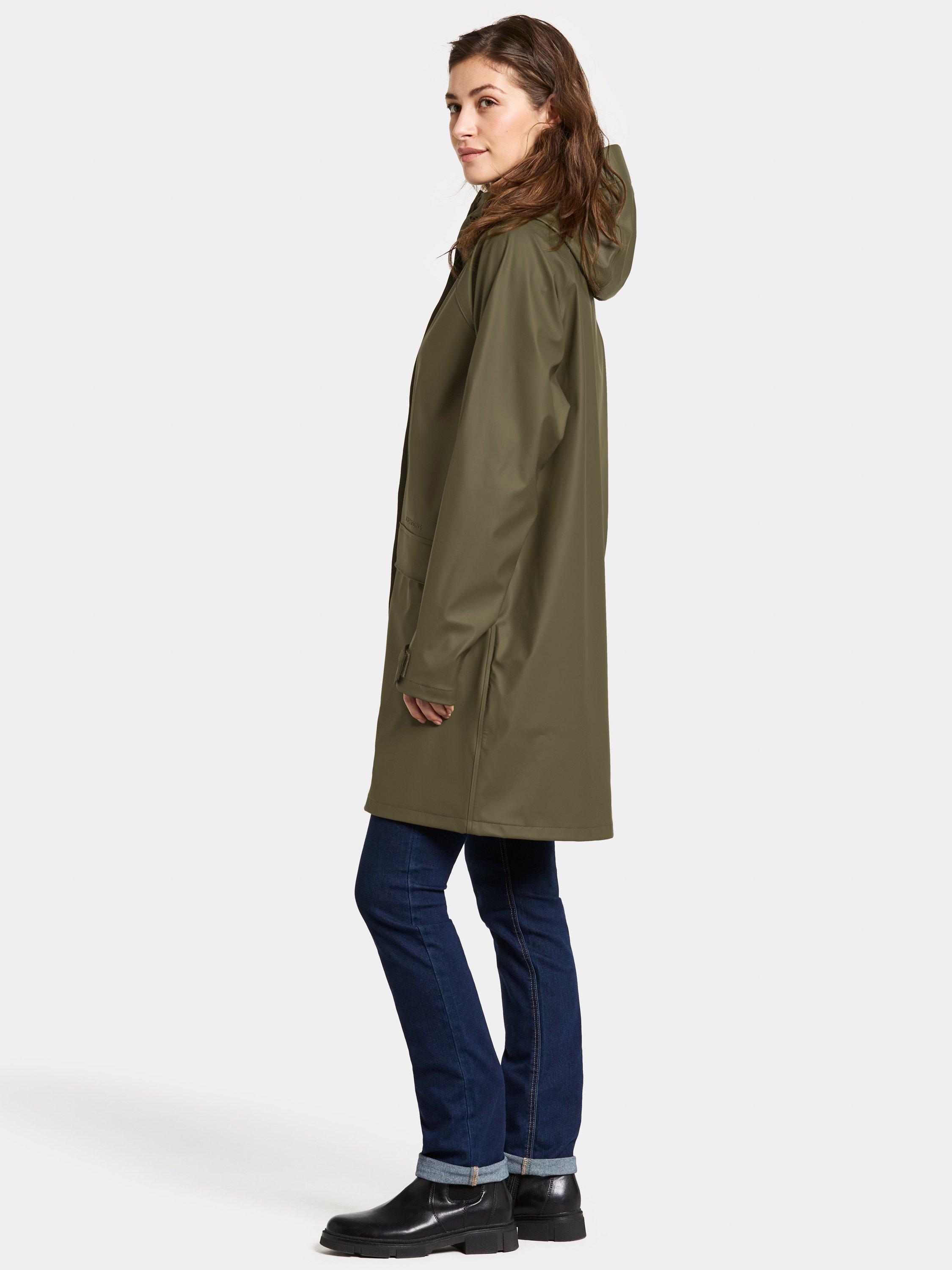 Product image 3 of 8, which shows Didriksons Elly Waterproof Galon Parka, Fog Green, 8