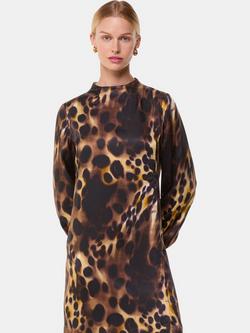 Whistles Misty Leopard Cleo Dress, Multi, Multi