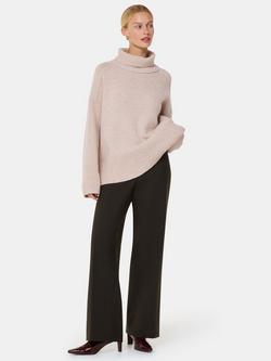 Whistles Wool Roll Neck Knit Jumper, Ivory