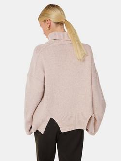 Whistles Wool Roll Neck Knit Jumper - view 2, Ivory