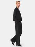 Whistles Quinn Sequin Stripe Straight Leg Trousers, Black