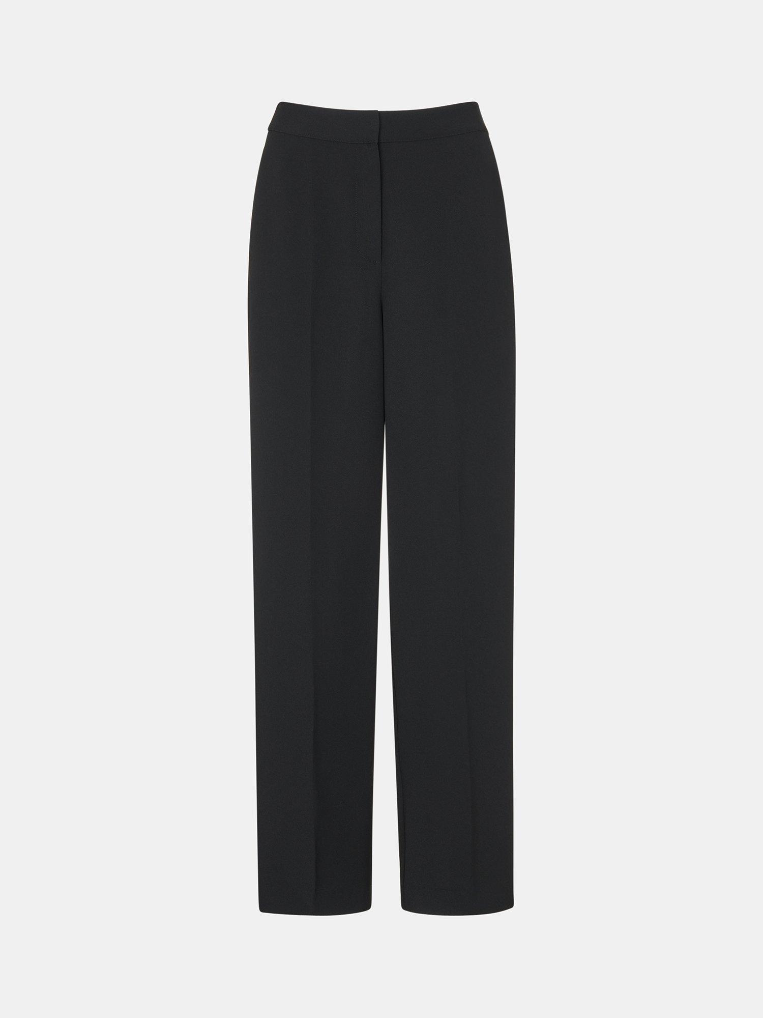Product image 5 of 5, which shows Whistles Quinn Sequin Stripe Straight Leg Trousers, Black, 8