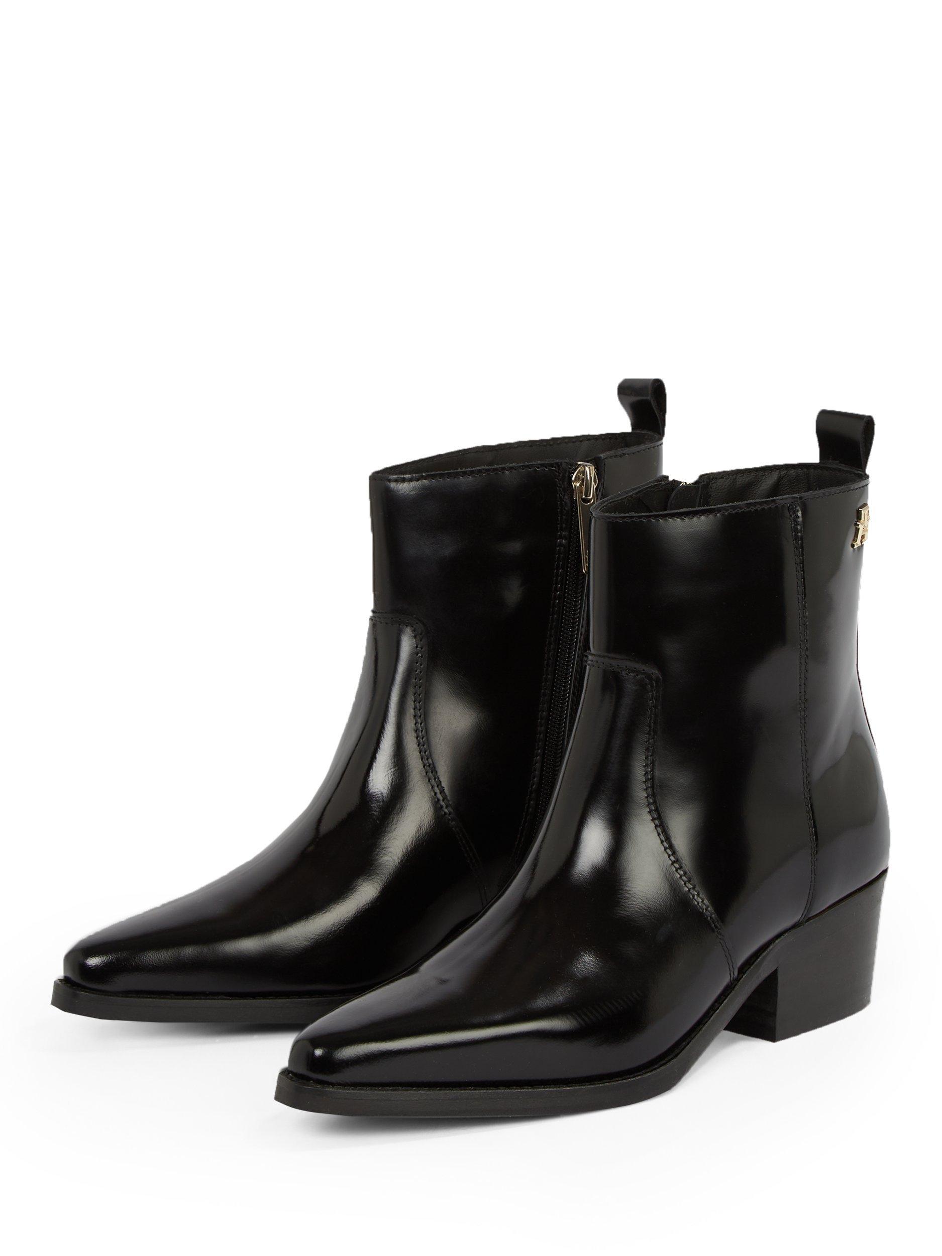 Product image 2 of 6, which shows Tommy Hilfiger Leather Cowboy Boots, Black, EU36