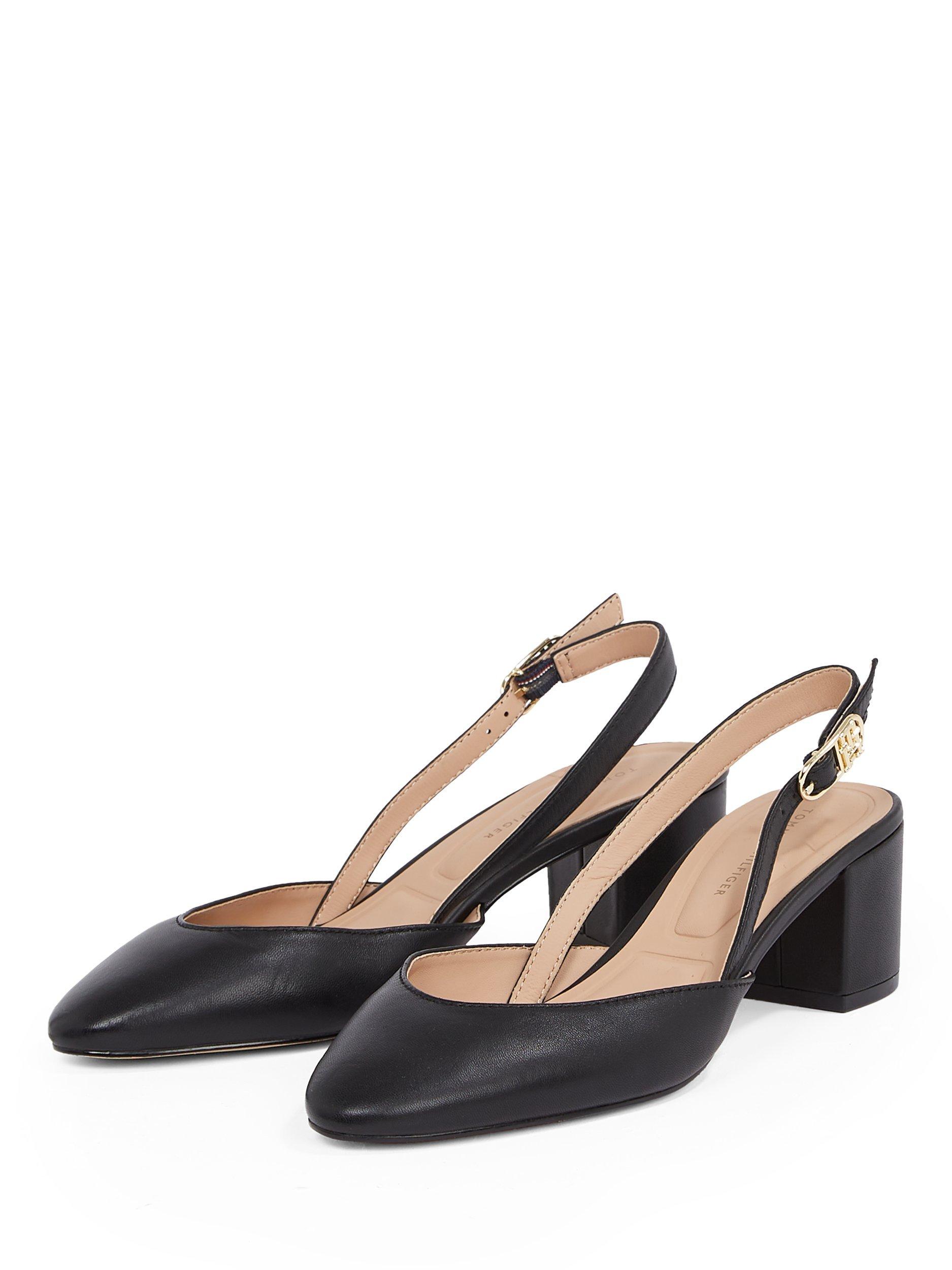 Product image 2 of 6, which shows Tommy Hilfiger Leather Court Shoes, Black, EU36