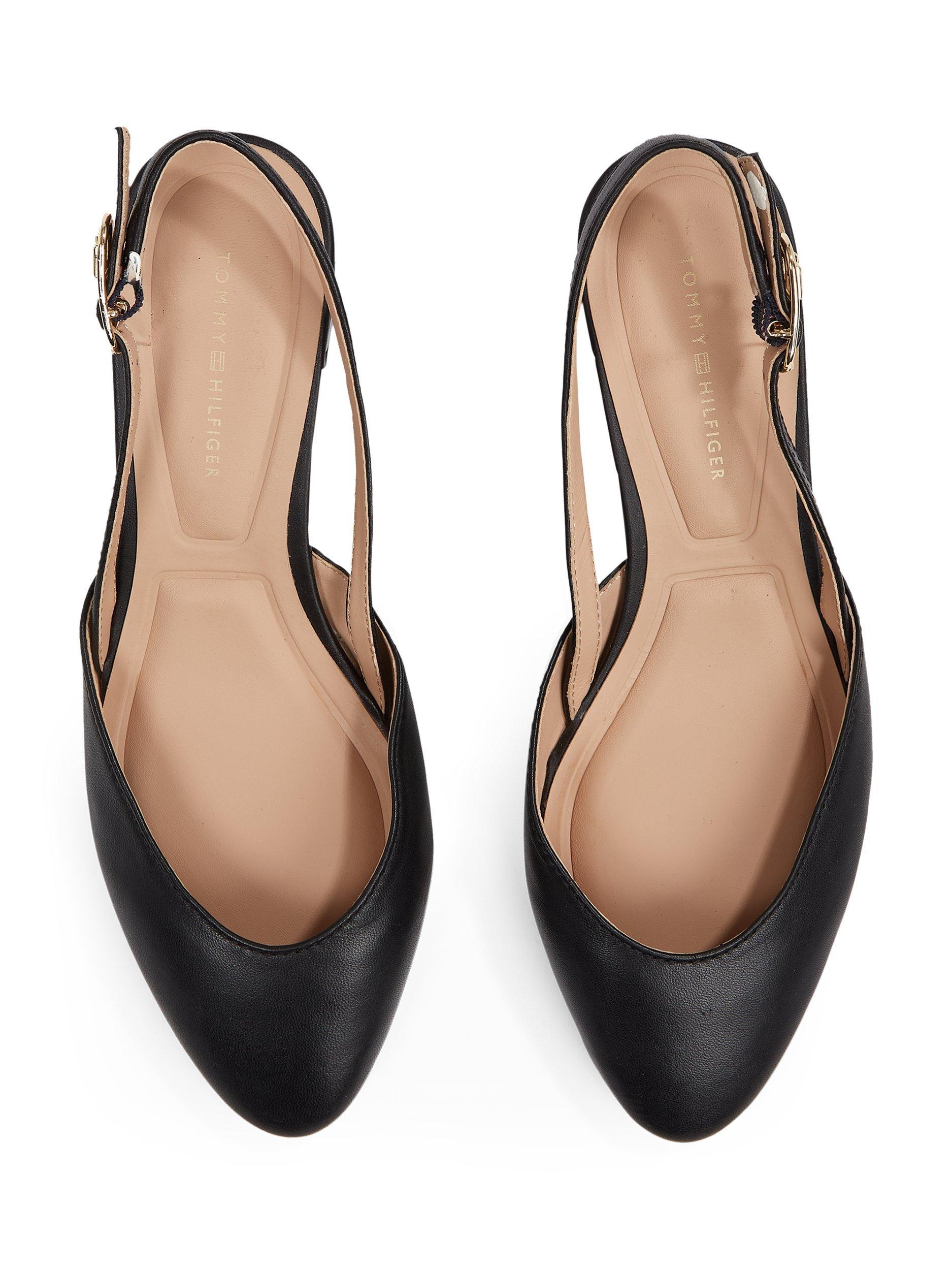 Product image 3 of 6, which shows Tommy Hilfiger Leather Court Shoes, Black, EU36