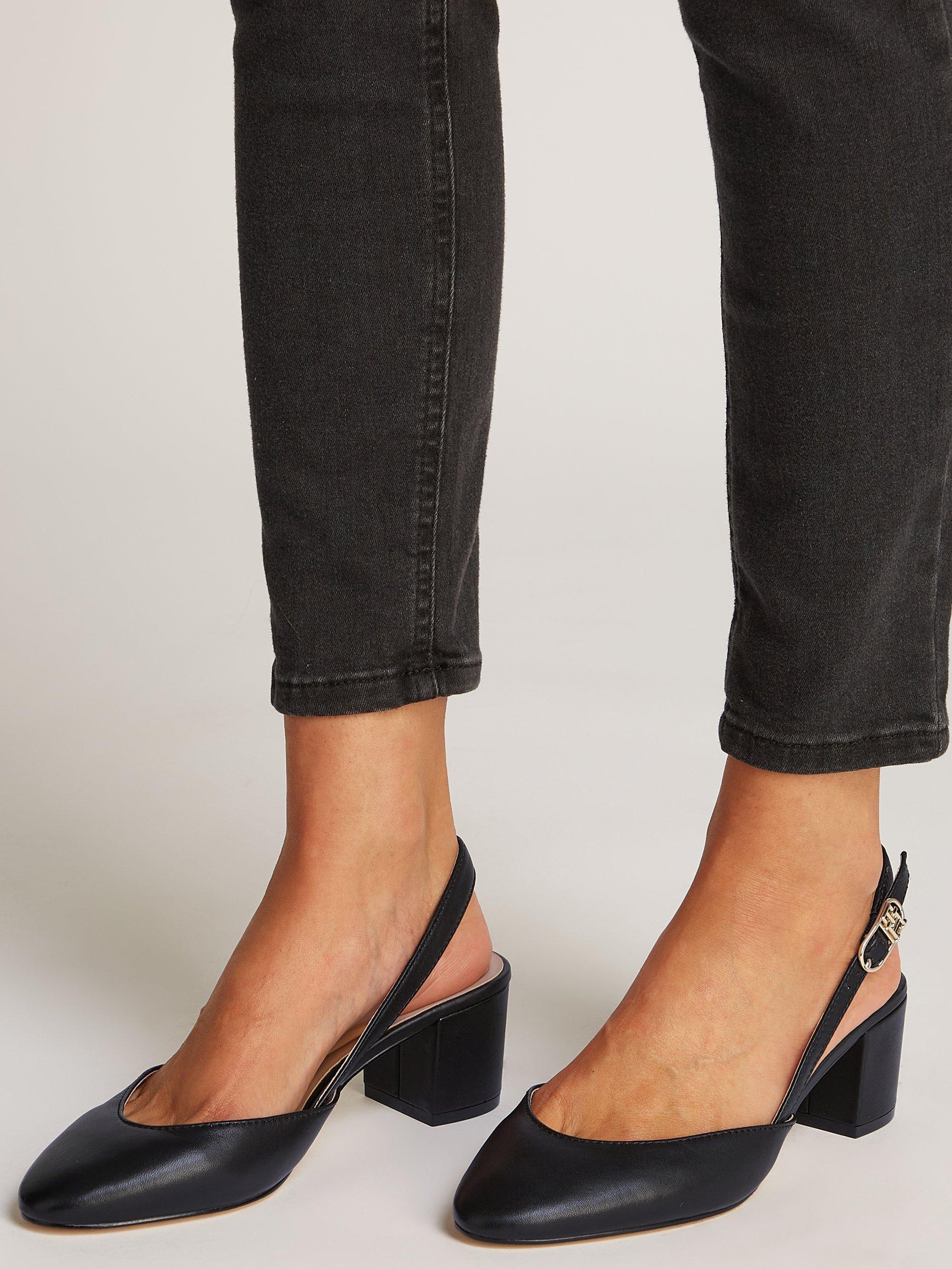 Product image 5 of 6, which shows Tommy Hilfiger Leather Court Shoes, Black, EU36