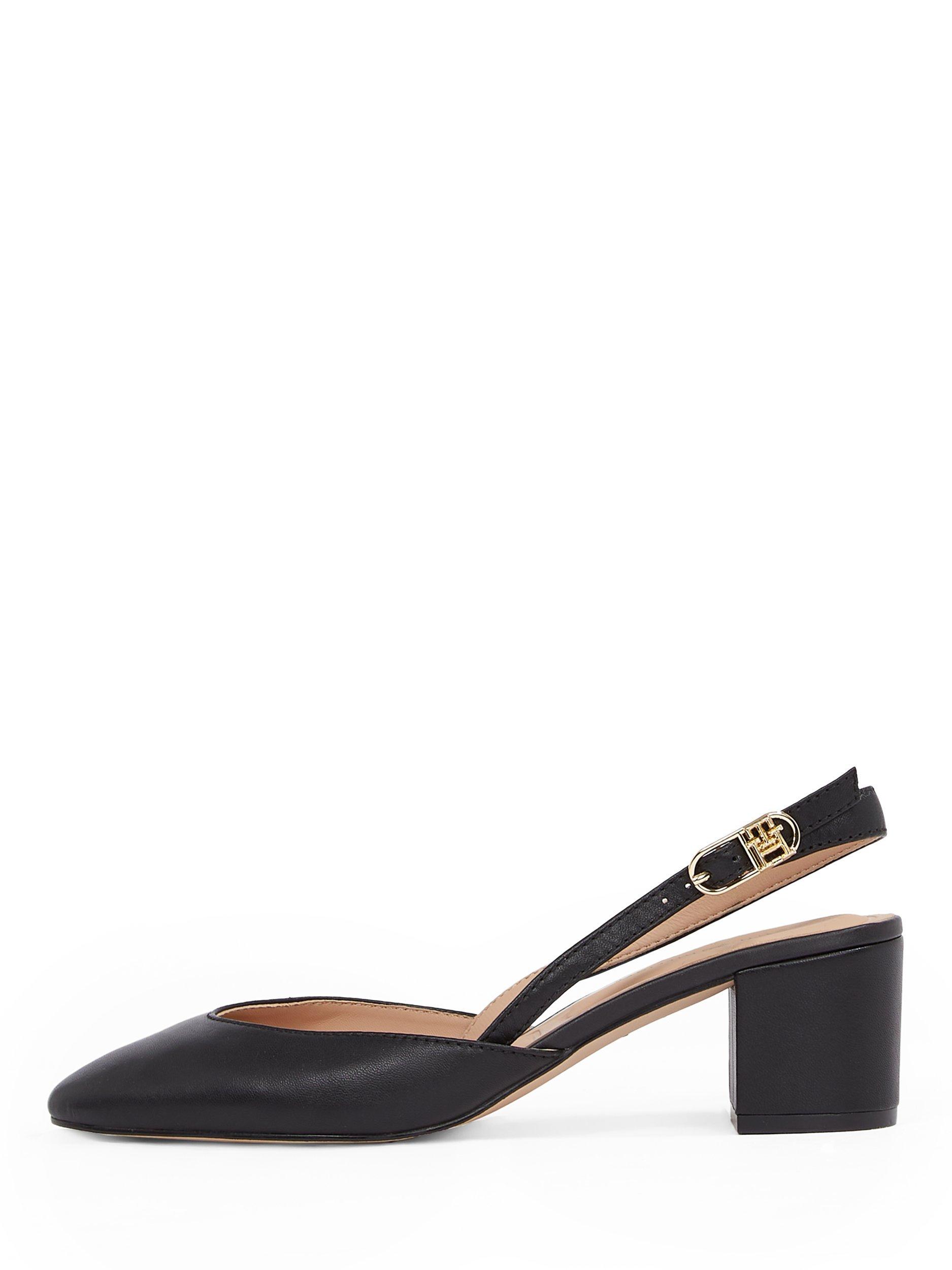 Product image 6 of 6, which shows Tommy Hilfiger Leather Court Shoes, Black, EU36