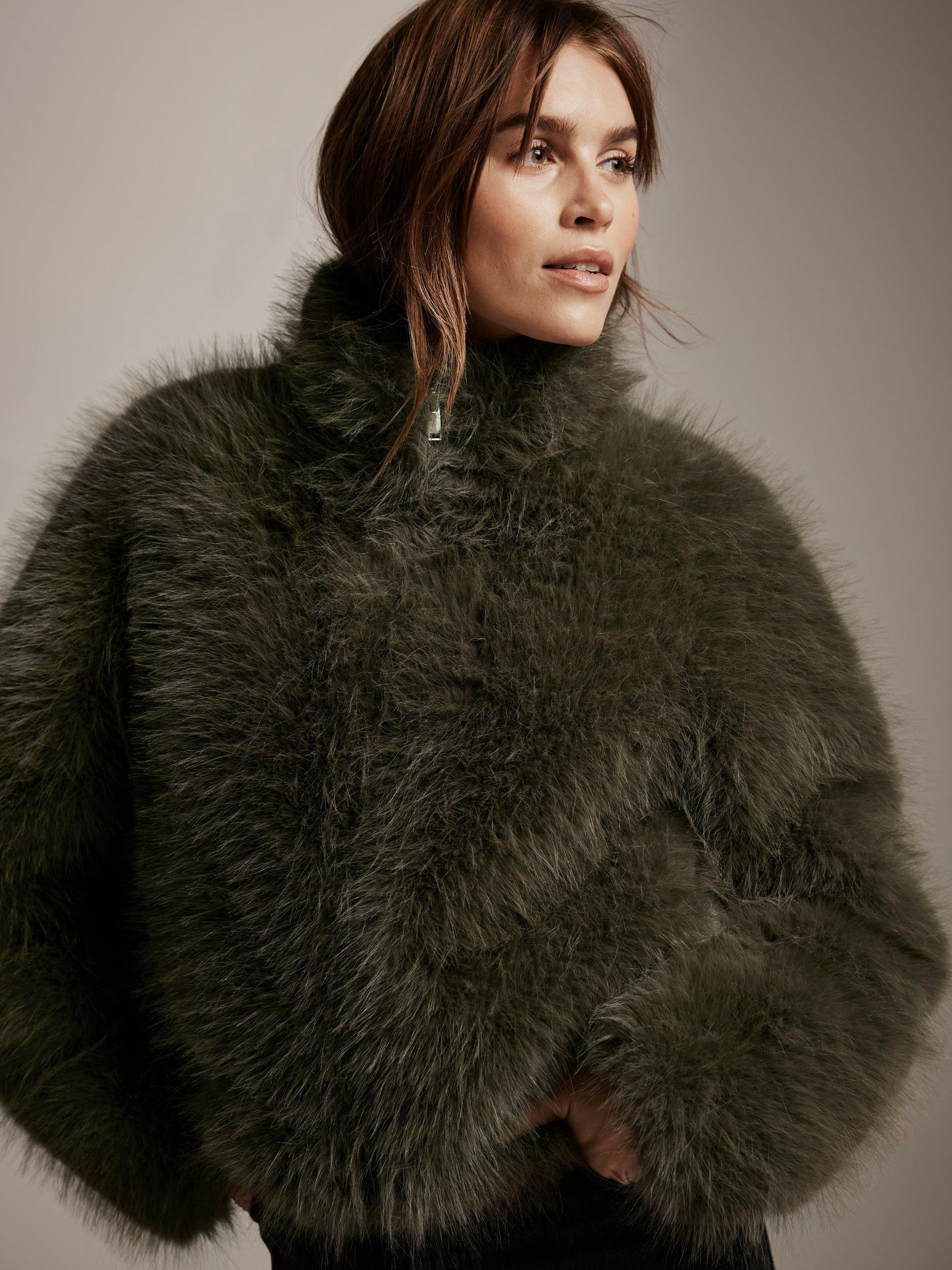 Mint velvet faux fur coat best sale