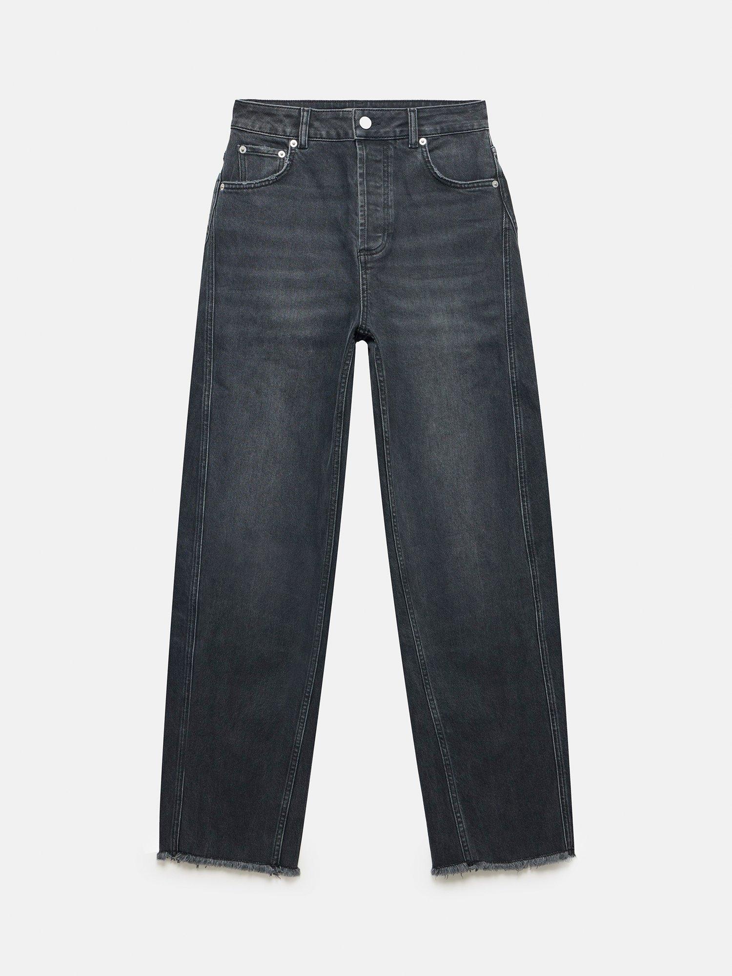 Product image 6 of 7, which shows Mint Velvet High Rise Tapered Jeans, Black, 6R