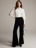 Mint Velvet Velvet Wide Leg Trousers, Black