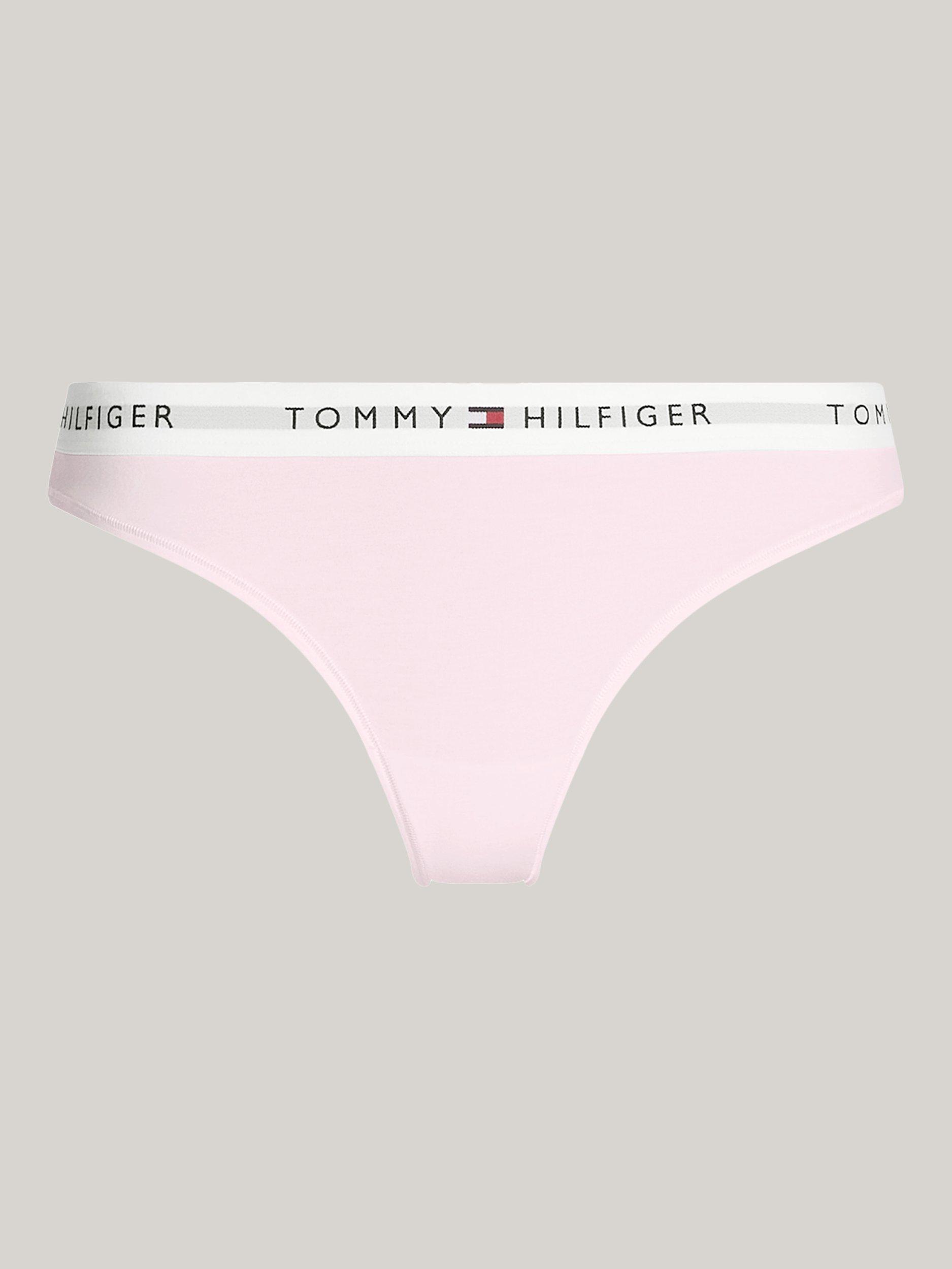 Product image 5 of 5, which shows Tommy Hilfiger Logo Waistband Thong, Light Pink, XS