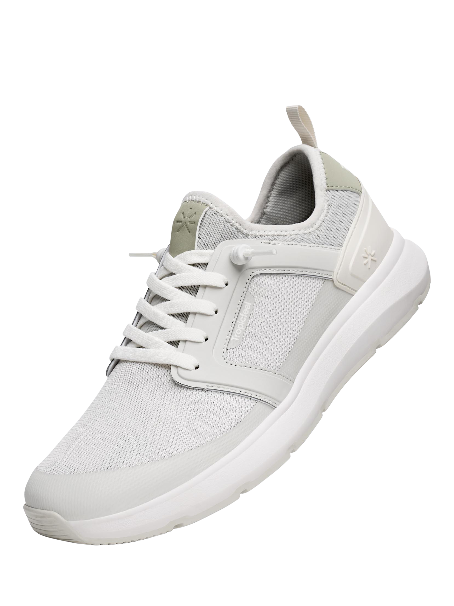 Product image 3 of 7, which shows Tropicfeel Monsoon Slip On Trainers, Onyx White, EU36