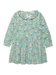 Trotters Kids' Bunny Jersey Dress, Pale Green