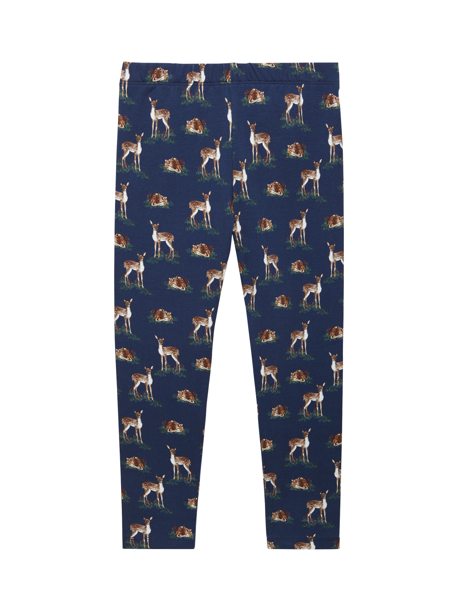 Trotters Kids Deer Print Leggings Navy Multi