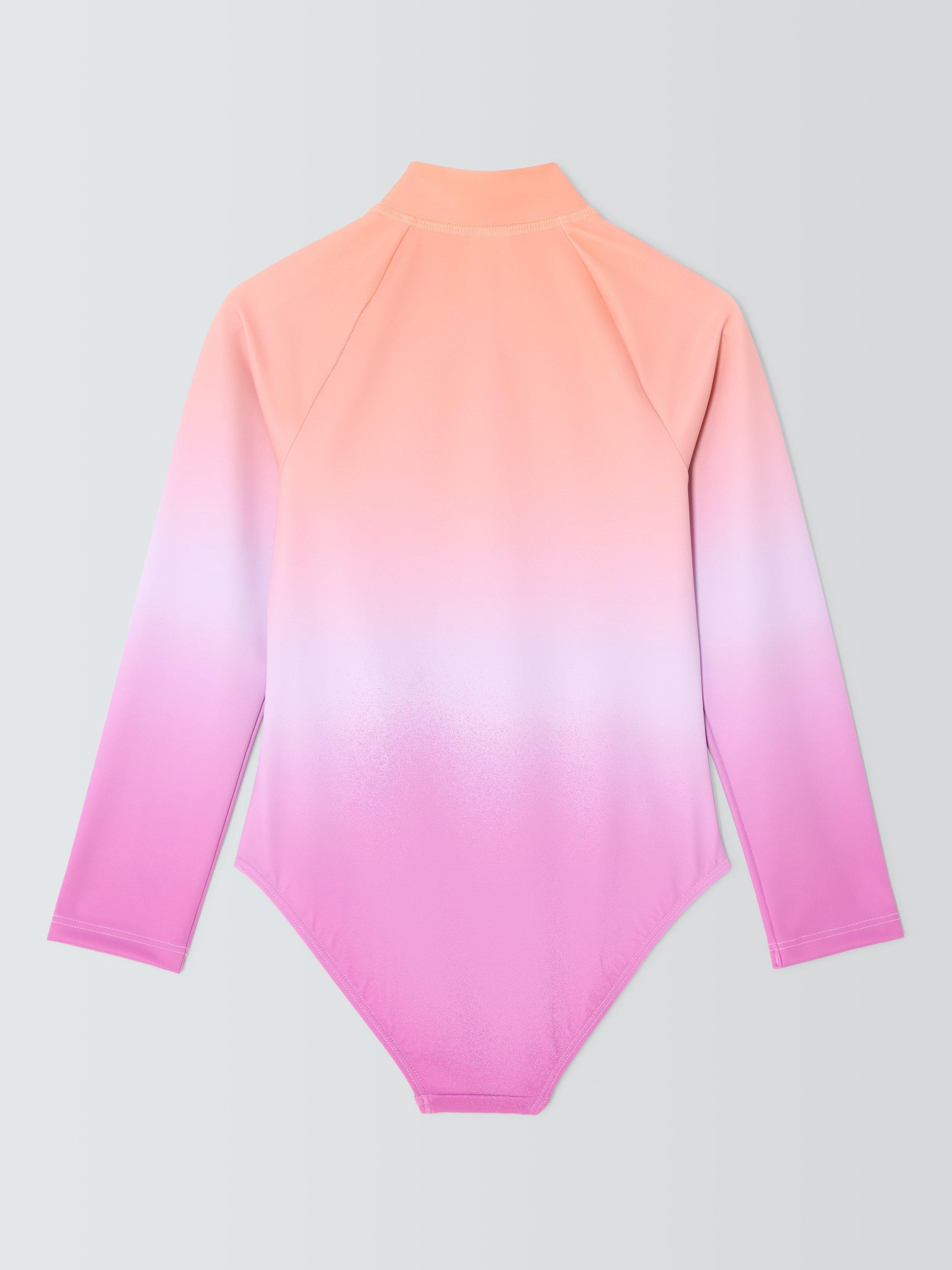Product image 2 of 3, which shows John Lewis Kids' Ombre Swimsuit, Purple, 2 years