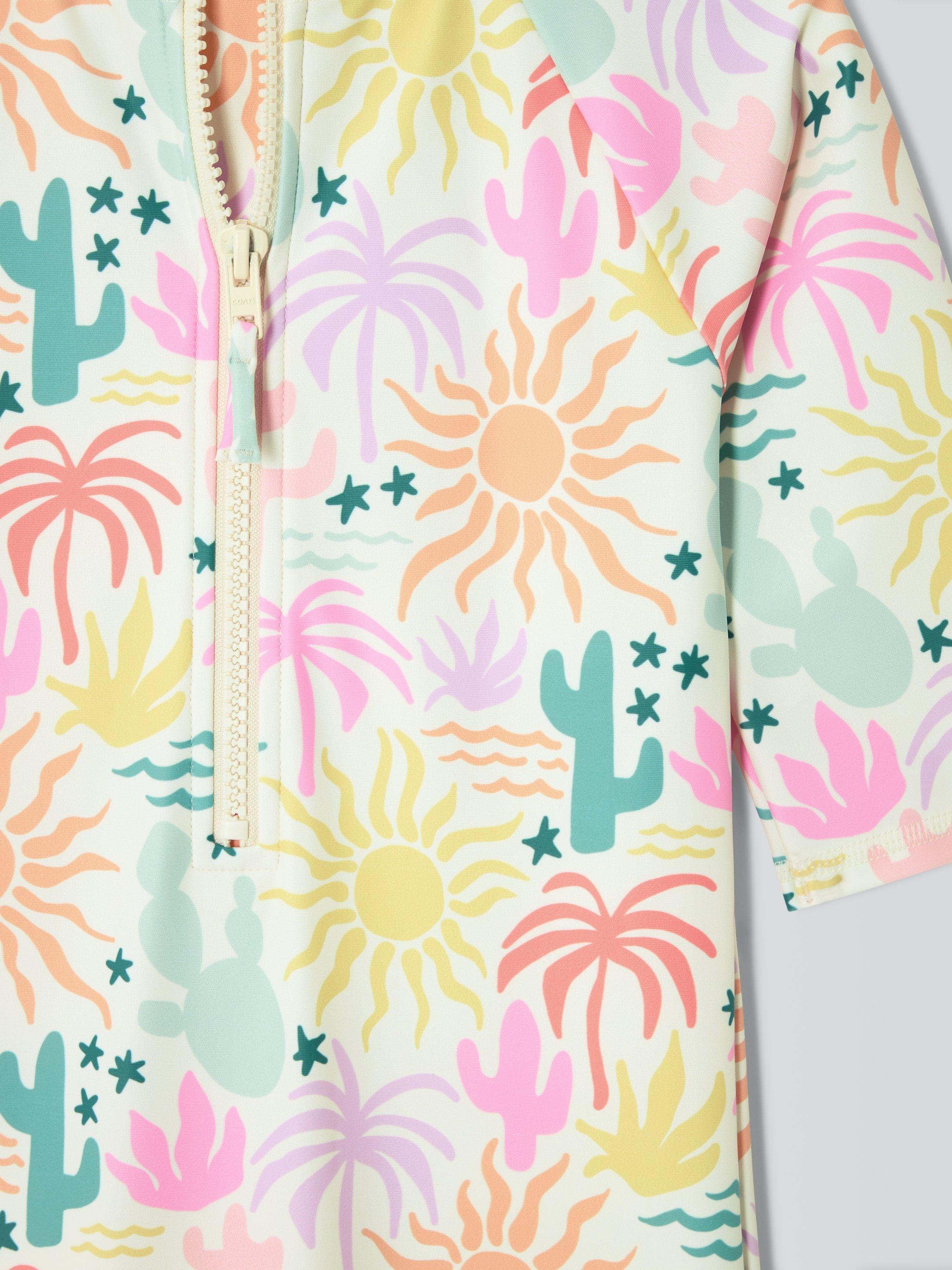 Product image 6 of 6, which shows John Lewis Kids' Rainbow Desert Sunpro Swimsuit, Multi, 2 years